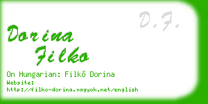 dorina filko business card