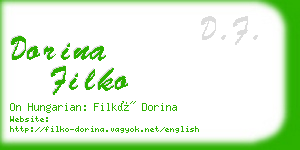 dorina filko business card